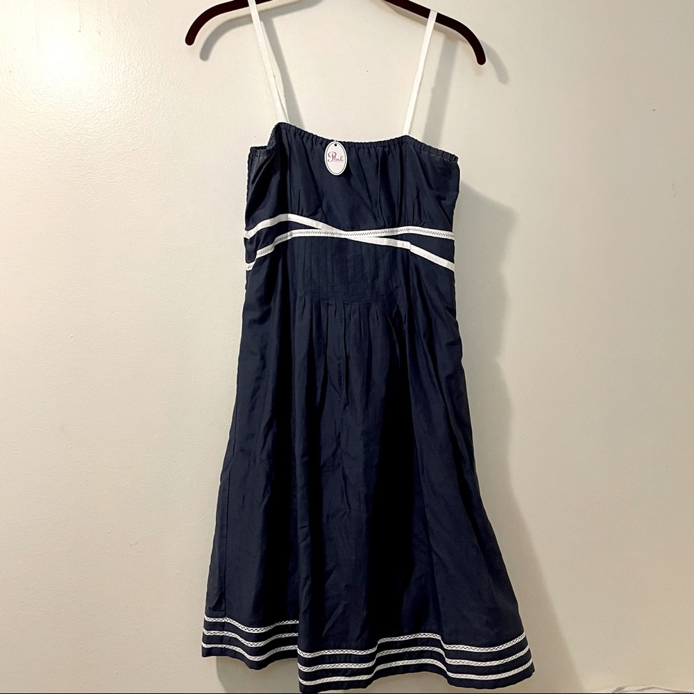 Pink Pineapple Blue Nautical Dress Size S